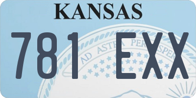 KS license plate 781EXX