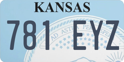 KS license plate 781EYZ