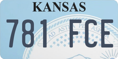 KS license plate 781FCE