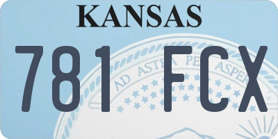 KS license plate 781FCX