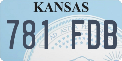 KS license plate 781FDB