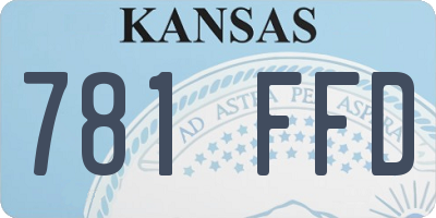 KS license plate 781FFD