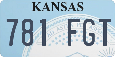 KS license plate 781FGT