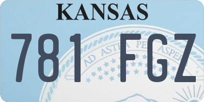 KS license plate 781FGZ