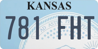 KS license plate 781FHT