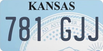 KS license plate 781GJJ
