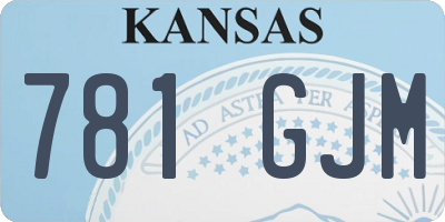 KS license plate 781GJM