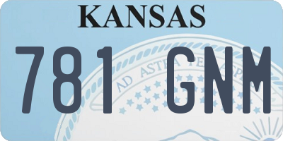 KS license plate 781GNM