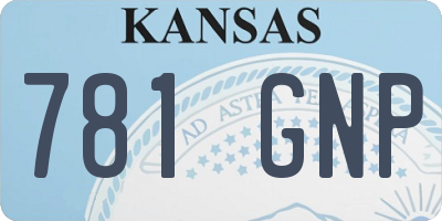 KS license plate 781GNP