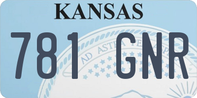 KS license plate 781GNR