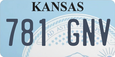 KS license plate 781GNV
