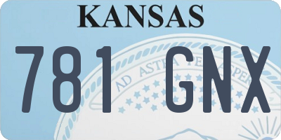 KS license plate 781GNX