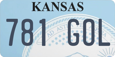 KS license plate 781GOL
