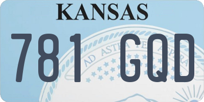 KS license plate 781GQD