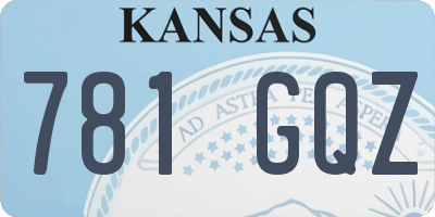 KS license plate 781GQZ