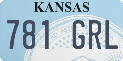 KS license plate 781GRL