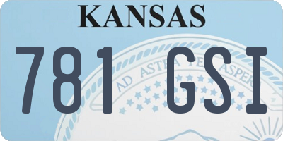 KS license plate 781GSI
