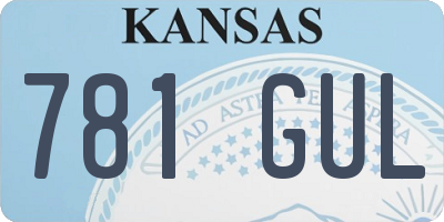 KS license plate 781GUL