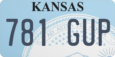 KS license plate 781GUP