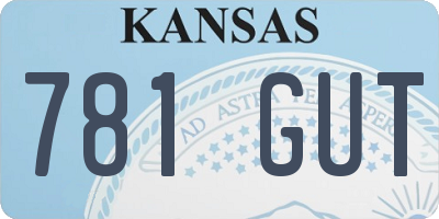 KS license plate 781GUT