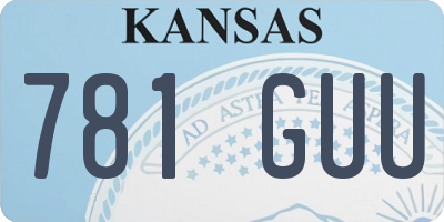 KS license plate 781GUU