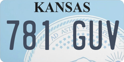 KS license plate 781GUV