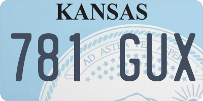 KS license plate 781GUX