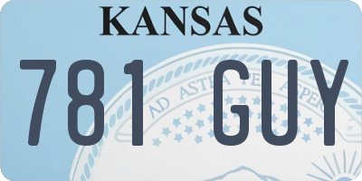KS license plate 781GUY