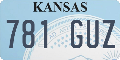 KS license plate 781GUZ