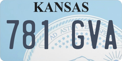 KS license plate 781GVA