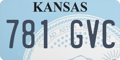 KS license plate 781GVC