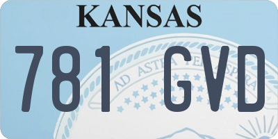 KS license plate 781GVD