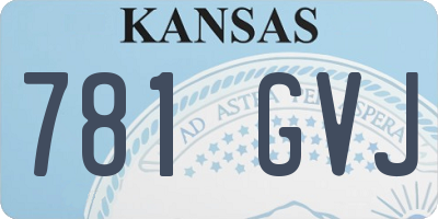 KS license plate 781GVJ
