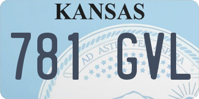 KS license plate 781GVL