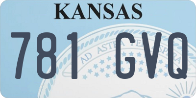 KS license plate 781GVQ