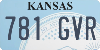 KS license plate 781GVR