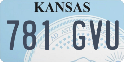 KS license plate 781GVU