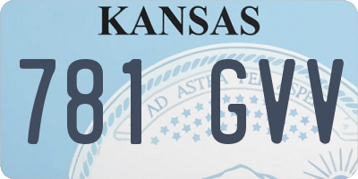 KS license plate 781GVV