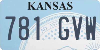 KS license plate 781GVW