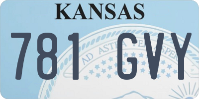 KS license plate 781GVY