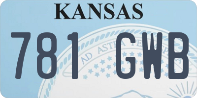 KS license plate 781GWB