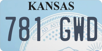 KS license plate 781GWD