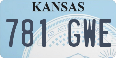 KS license plate 781GWE