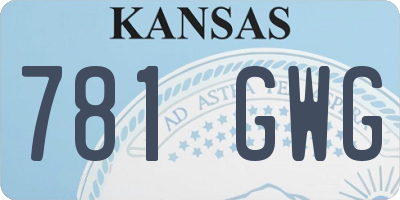 KS license plate 781GWG