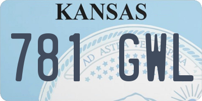 KS license plate 781GWL