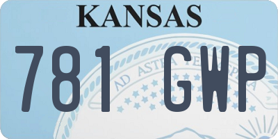 KS license plate 781GWP