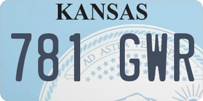 KS license plate 781GWR