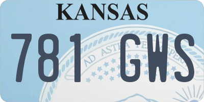 KS license plate 781GWS