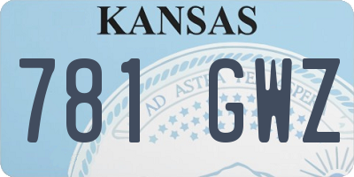 KS license plate 781GWZ