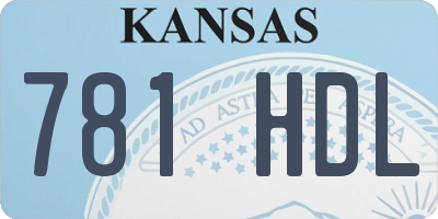 KS license plate 781HDL